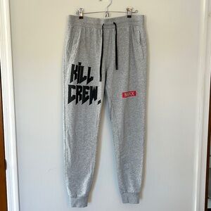 Kill Crew Classic Joggers Gray Large EUC